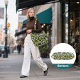 thumbnail image 7 of FORMRS Tote Bag for Women Quilted Large Capacity Travel Work Carry On Shoulder Handbag, Green Flower Pattern, 7 of 7