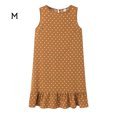 thumbnail image 1 of Vestido de mujer Vestido sin mangas con lunares Vestido sin mangas con volantes sueltos, Caqui, M Kearding AP002113-02, 1 of 3