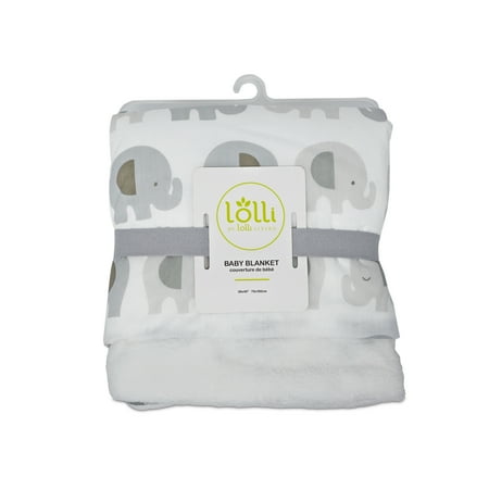 Lolli By Lolli Living, Crib Stroller Blanket - Bailey Elephant
