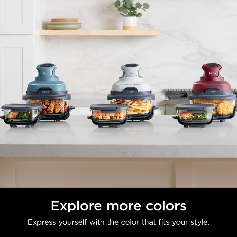 Ninja Crispi 3 in 1 Portable Glass Air Fryer Cooking System 4 Qt 5 Cup TempWare Glass Containers 2 Storage Lids Walmart