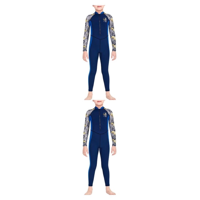 Eigraketly Trajes de neopreno Traje de buceo Sandbeach Multicolor Traje de neopreno para niños Mangas largas y pantalones Jóvenes Anti-medusas Type2 NO2