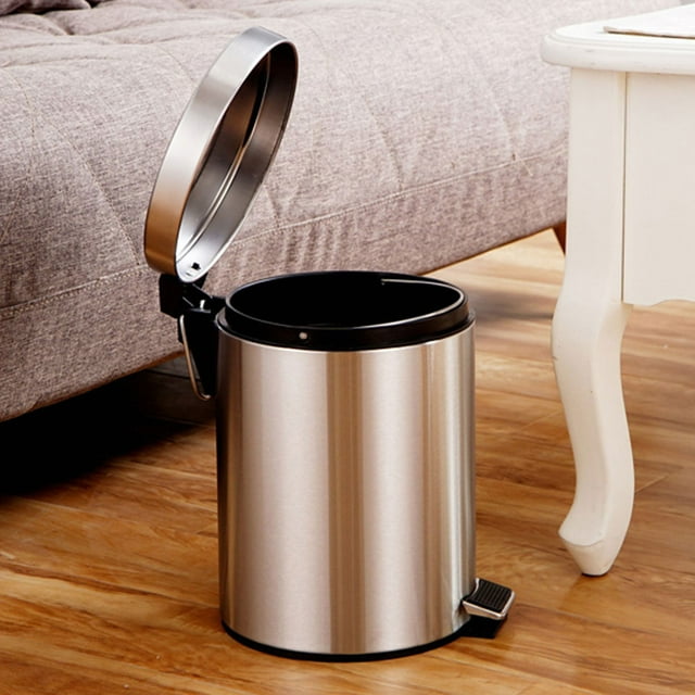 Step Pedal Trash Can Trash Can, Stainless Steel Garbage Bin, Office For Home