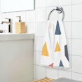 thumbnail image 3 of Yayeee 100% Cotton Hand Towels for Bathroom 16" x 28" Soft Absorbent Kitchen Towel, Abstract Triangles, 3 of 7