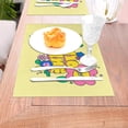 thumbnail image 5 of XMXY Woven Placemats Set of 6 PCS, Spring Cartoon Blooming Flower Table Mats Washable Heat Resistant Placemats, 5 of 6
