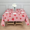 thumbnail image 3 of Red Strawberry Plants Fruit Square Tablecloth,Waterproof Square Table Cover,Wipeable Spillproof Washable Table Cover for Home Kitchen Party Decor 52"x52"(132x132cm), 3 of 6
