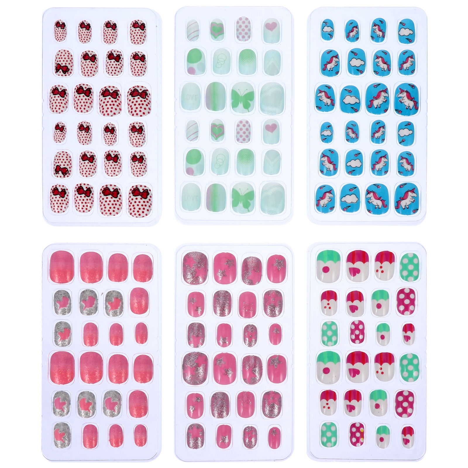 Frcolor Nails Nail Decoration Kid Acrylic Diy Manicure Faux Rainbow