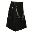 thumbnail image 4 of Fgnfyis Mens Fashion Scottish Style Zipper Solid Color Pleated Skirt Pants for Men Black_001 XXXXXL, 4 of 4
