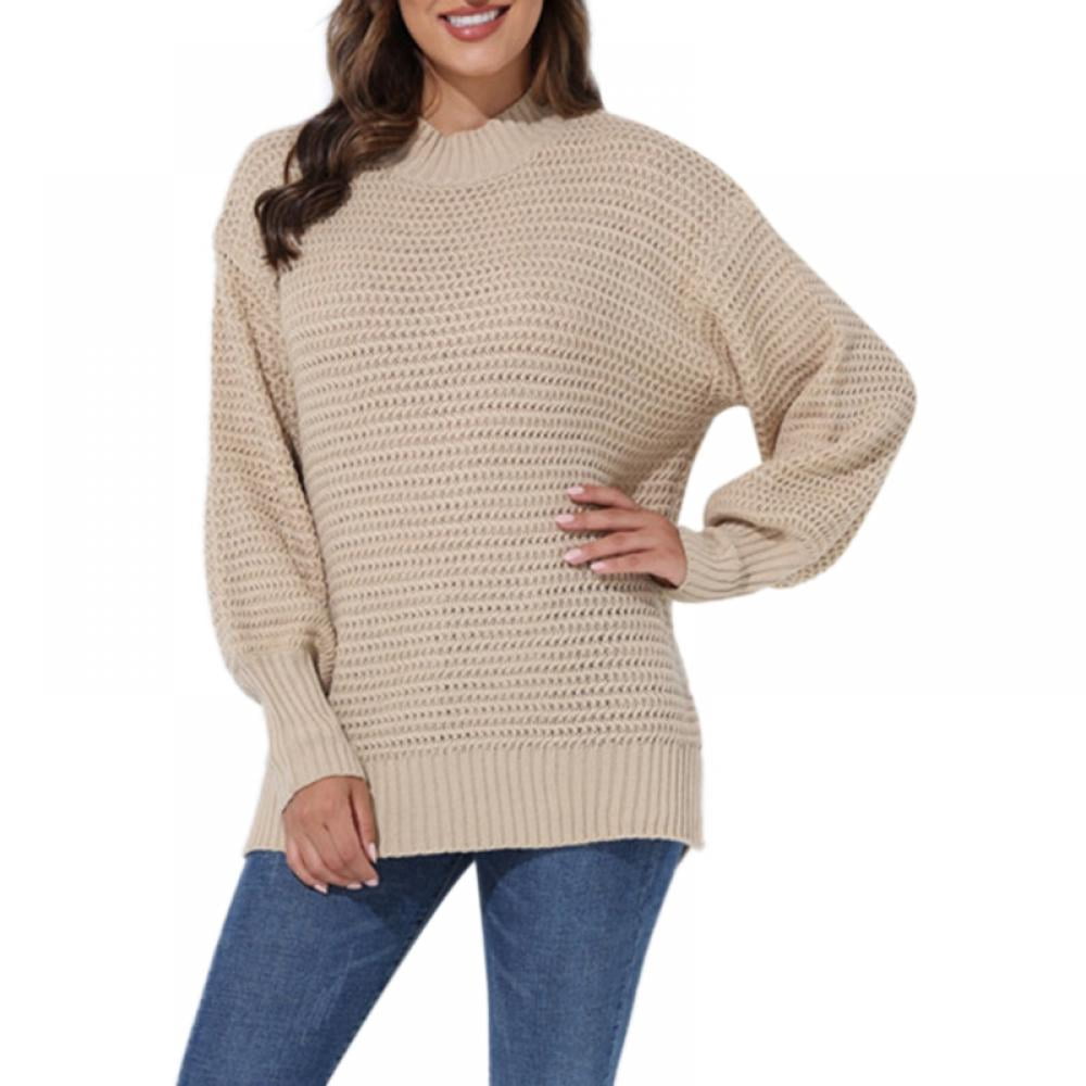 Women's Relaxed Cotton Long Sleeve Mock 