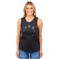 thumbnail image 2 of Moon Phases Women's Fashion Sleeveless Muscle Workout Yoga Tank Top Charcoal Grey 2X-Large, 2 of 3