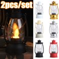 thumbnail image 1 of Cheers.US - Juego de 2 minilinternas LED con forma de estrella y luces parpadeantes para Halloween, decorativas, colgantes, velas pequeñas, funciona con pilas, portátiles, estilo vintage, hexagonales, 1 of 7