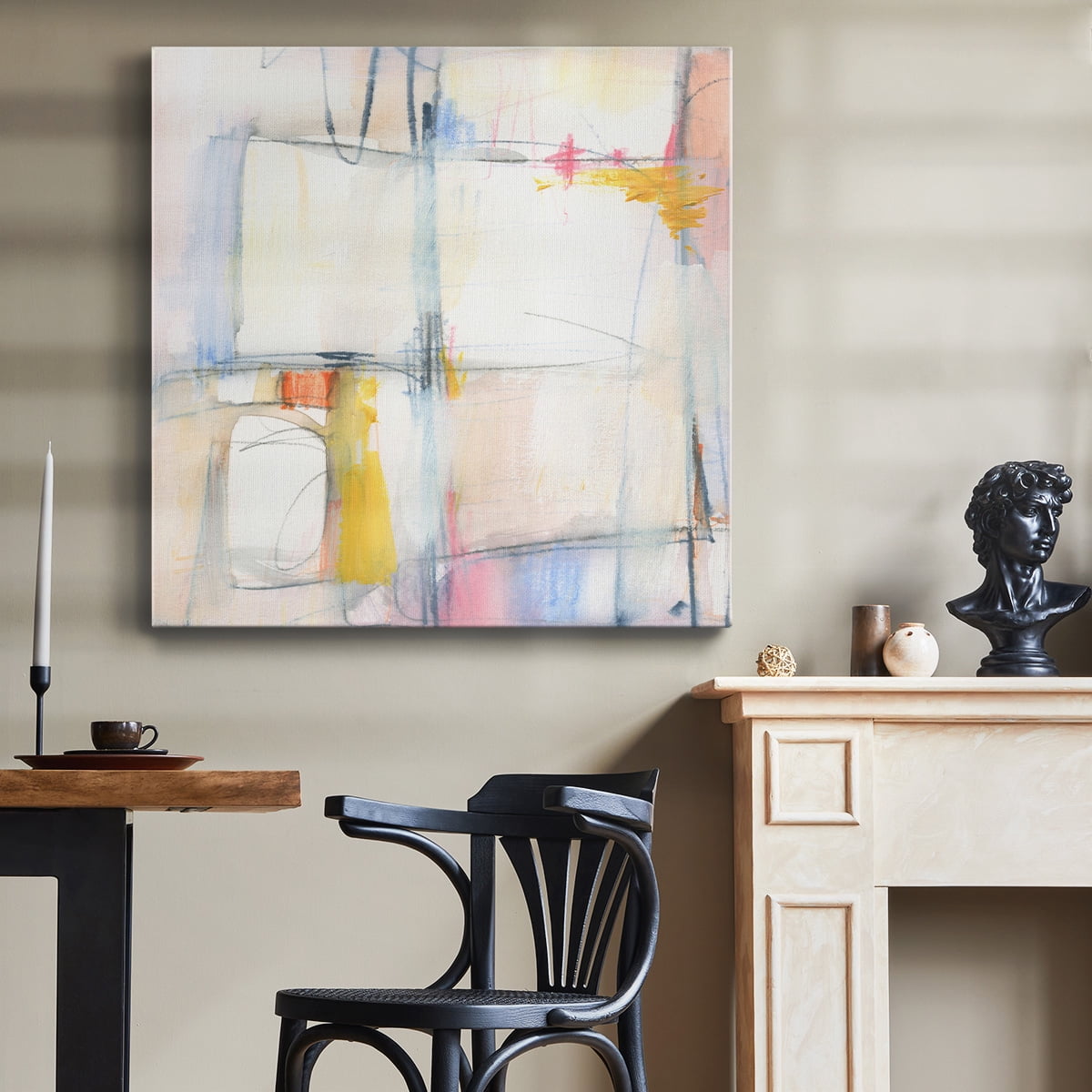 Wexford Home Pastel Meld I-Premium Gallery Wrapped Canvas, 24" x 24" - Ready to Hang