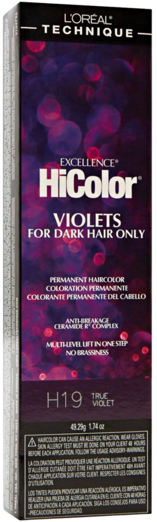 L'Oreal Technique Excellence HiColor Permanent Hair Color, True Violet H19 1....