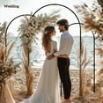 thumbnail image 5 of Outsunny Metal Arch Backdrop Stand Set of 3, 7/6.5/6 ft Wedding Arch Frame, Balloon Backdrop Arch Stand Set for Birthday Party, Black, 5 of 9