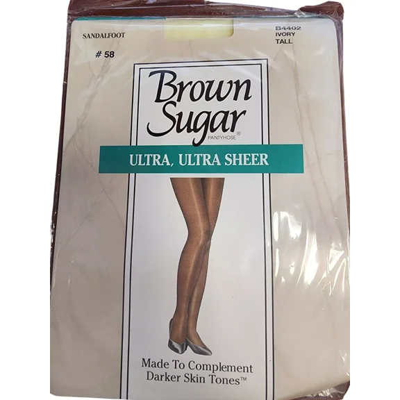Brown Sugar Leggs Ultra Ultra Sheer Ivory / Tall Sandalfoot Panties