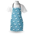 thumbnail image 3 of Anchor Apron Ships Boats and Helms Cartoon Ocean Old School Transportation Design, Unisex Kitchen Bib Apron with Adjustable Neck for Cooking Baking Gardening, Blue Pale Blue and White, by Ambesonne, 3 of 3
