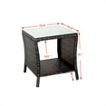 thumbnail image 4 of Cterwk Outdoor Patio Coffee Table with Tempered Glass, 4 of 6