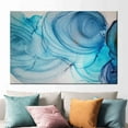 thumbnail image 3 of Alcohol Ink Wall Decor, Abstract Art, Blue Marble Wall Art, Modern Wall Decor, Modern Marble Art, Marble Canvas Art, Blue Canvas, Canvas Wall Decor - 3P-Natural Framed, 3 of 9