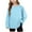 Light Blue, variant on yillto Toddler Kids Basic Shirts Plain Long Sleeve Round Neck Loose Spring Summer Tshirts for Boys Girls