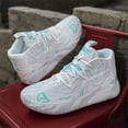 thumbnail image 2 of Bolognifi Men's Lightweight Lace Up High Top Fashion Basketball Shoes Soft Non-Slip Running Shoes, 2 of 7