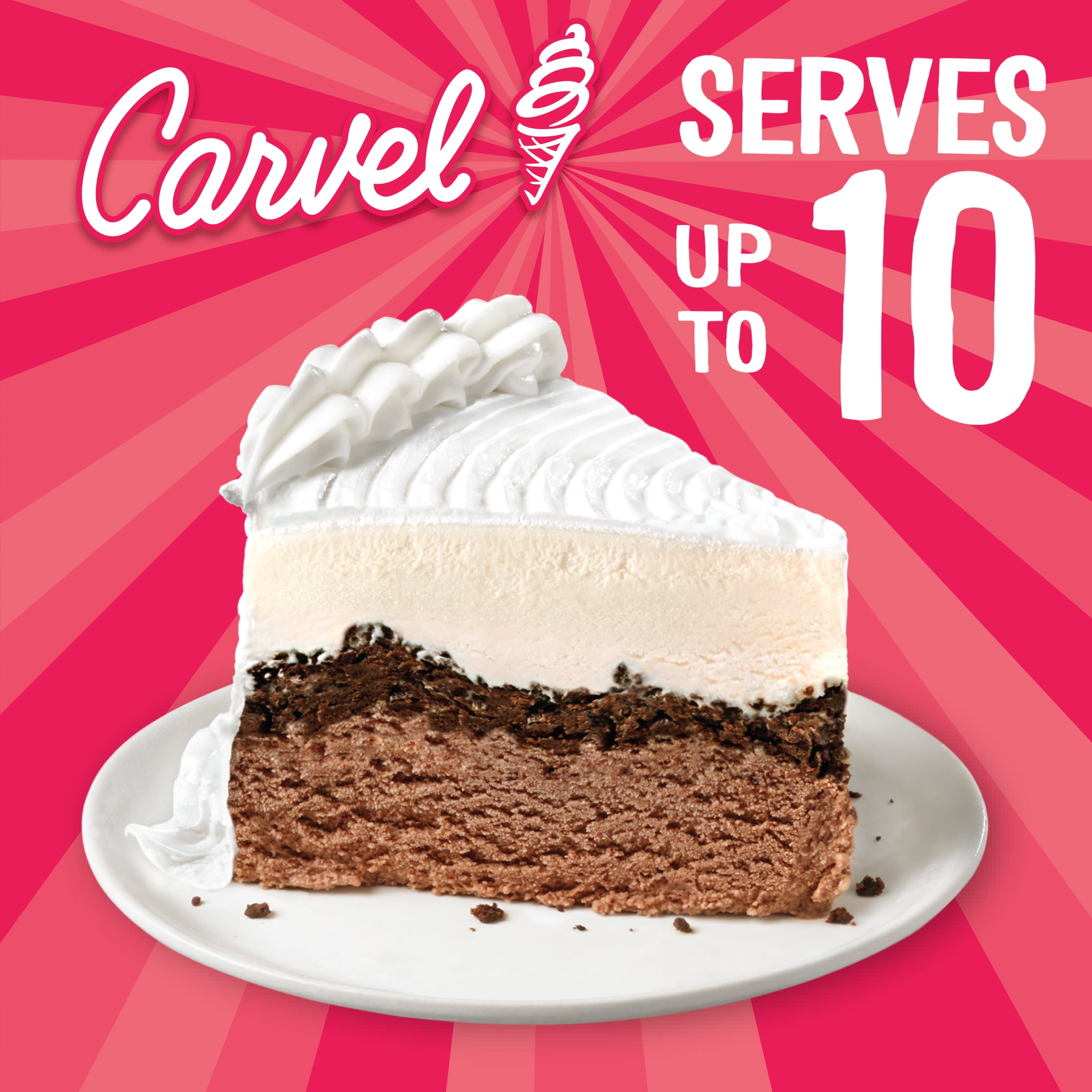 Carvel Chocolate & Vanilla Ice Cream Cake with Crunchies, Round, 56 fl oz - Frozen Dessert