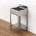 thumbnail image 2 of facefd Standing Stainless-Steel Single Bowl Commercial Restaurant Kitchen Sink Set w/ Faucet, Prep & Utility Washing Hand Basin w/ Storage Shelve, laundry tub for Indoor Outdoor (22in), 2 of 6