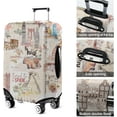 thumbnail image 6 of Travel Luggage Cover Suitcase Protector Fits 18-32 Inch Luggage Wheel Covers Patterned Travel Related Items Flower Luggage Protector Elastic Luggage Anti-scratch Suitcase Cover S, 6 of 7