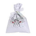 thumbnail image 2 of Cadorn Christmas Candy Bags with Drawstring Closure - Durable Kraft Paper Gift Bags for Holiday Treats, Santa and Elks Festive Design Party Favors, 2 of 6