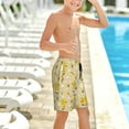 thumbnail image 6 of Cauagu Cute Bee Gnome 2 Print Swim Trunks for Men,Youth Boys Swim Shorts Compression Liner Beach Shorts Boys' Swimming Shorts 7-20 Years Bathing Suit-X-Large, 6 of 7