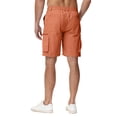 thumbnail image 4 of Men's Hiking Cargo Shorts Outdoor Travel Shorts for Men with Multi Pocket for Fishing Camping Casual Golf Orange 44, 4 of 6