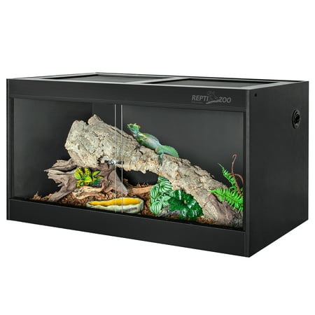REPTI ZOO 48x24x24 Reptile PVC Terrariums with Glass Sliding Door & Top Screen Ventilation