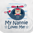 thumbnail image 4 of Inktastic My Nannie Loves Me Grandson Boys Baby Bib, 4 of 4