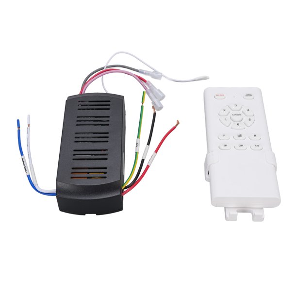 Kit De Control Remoto Universal Para Ventilador De Techo, Reemplazo De Control Remoto De Ventilador De Techo Con Batería De Ajuste De 6 Velocidades ABS Para Reparación