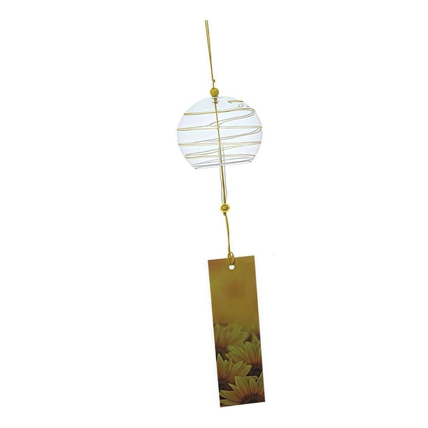 Colgador de campanillas de viento, campana decorativa, versátil y elegante, colgante de vidrio artesanal para , hotel, compromiso, jardín, Amarillo