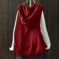 thumbnail image 4 of Gaexia Vest Tops for Women,Hooded Knit Vest Cardigan for Women Casual Sleeveless Outerwear With Front Pockets Fall and Winter Fashion Wear, 4 of 4