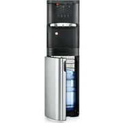 Euhomy Self-Cleaning Bottom Loading Water Cooler Dispenser in Black Stainless Steel for Home, Office, or Living Room.
