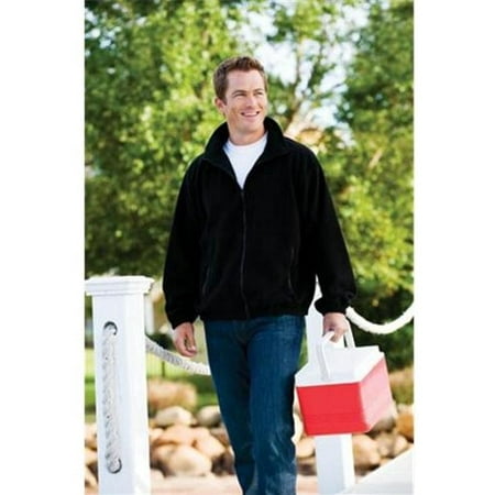 Charcoal Stripe Suit Coat - FULL ZIP FLEECE JACKET