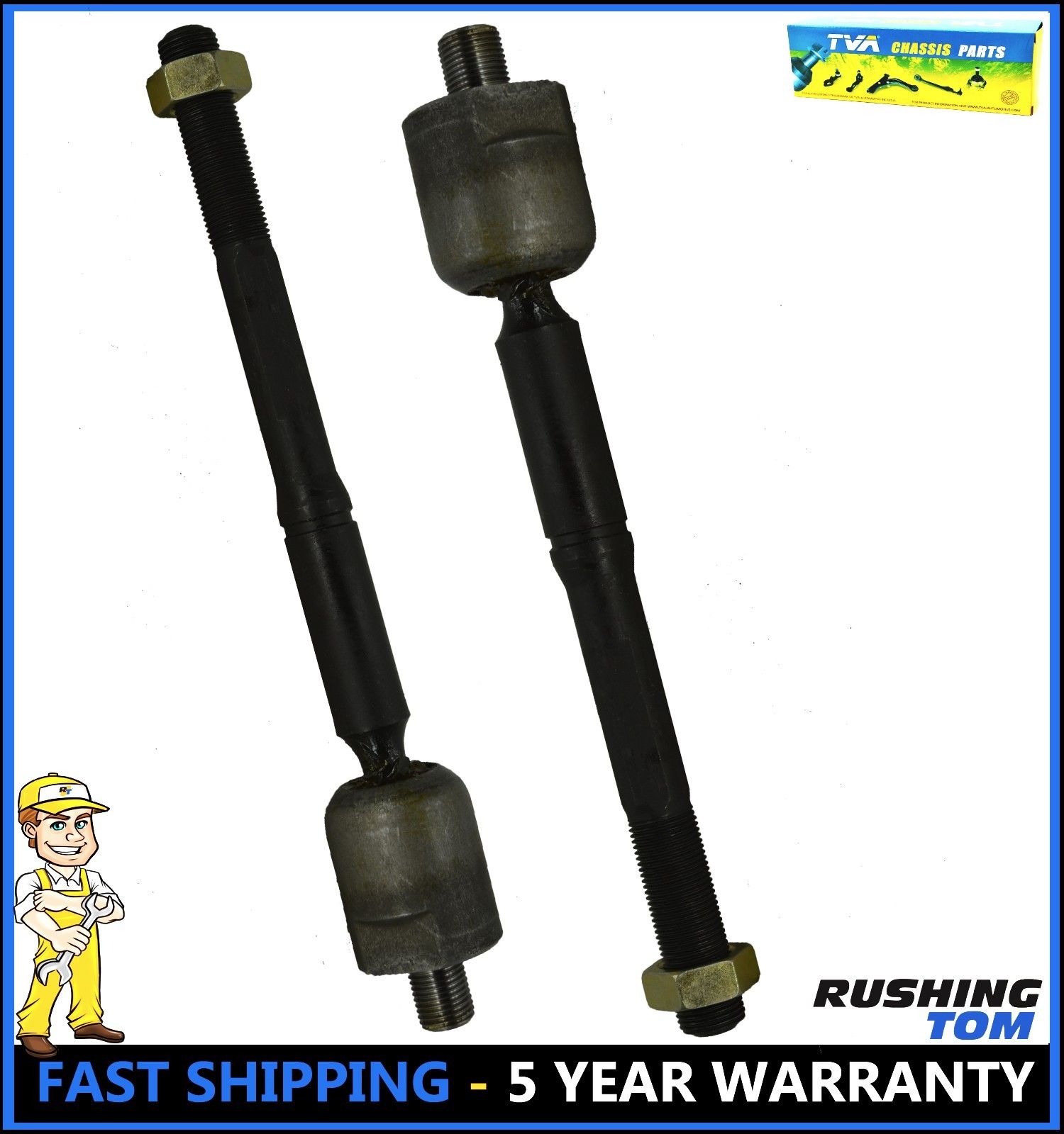 2 Front Inner Tie Rod Left & Right for Toyota Camry Avalon Lexus ES350