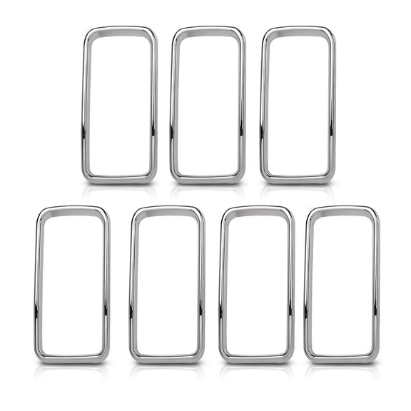 7pcs Front Grille Grill Inserts Trim Cover Ring Fit for Jeep Renegade 2019