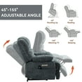 thumbnail image 4 of Newest 23" Seat Width , High Back Large Size Blue Grey Chenille Power Lift Recliner Chair with 8-Point Vibration Massage , Lumbar Heating, 4 of 8