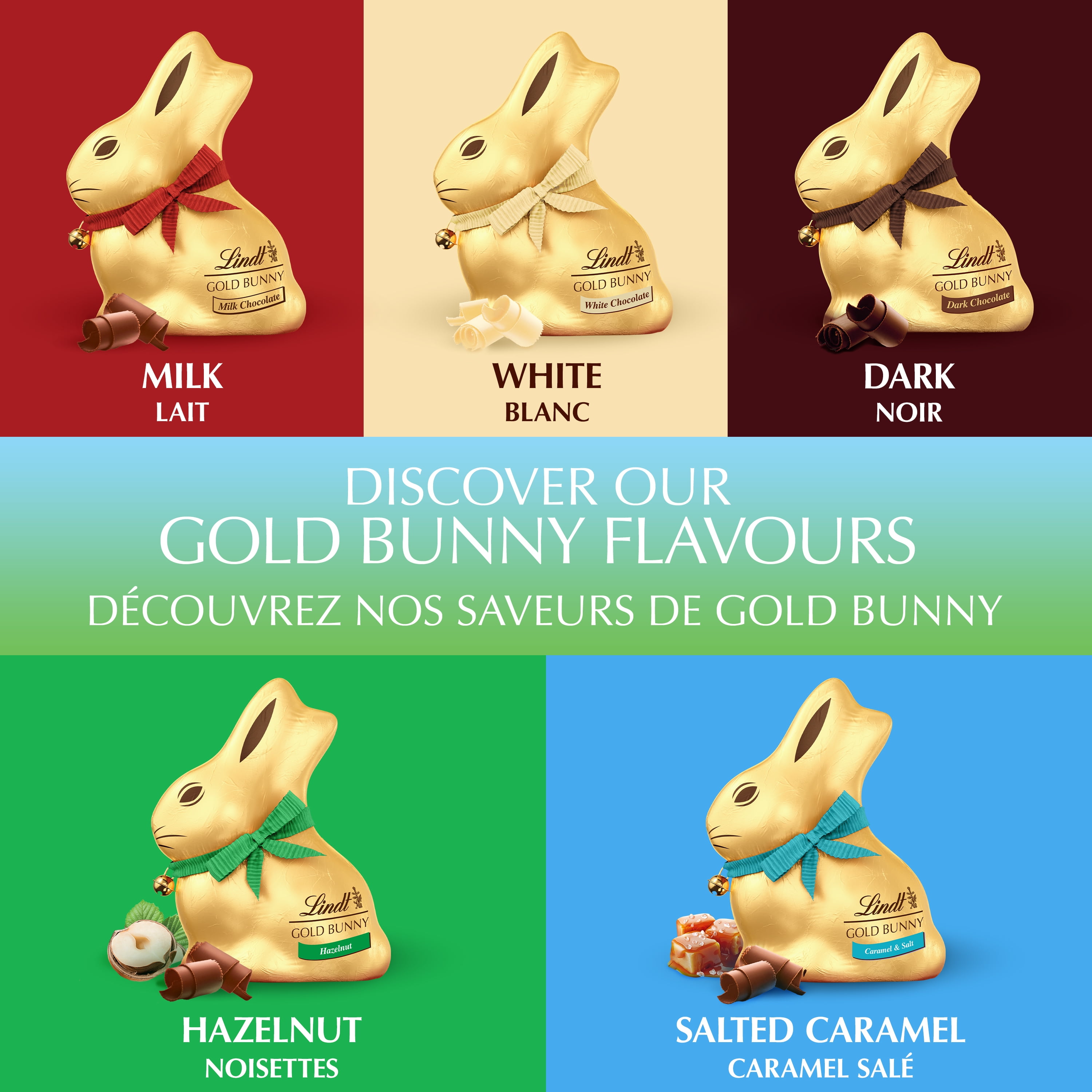 Lapin de Pâques en chocolat au lait GOLD BUNNY de Lindt–100 g