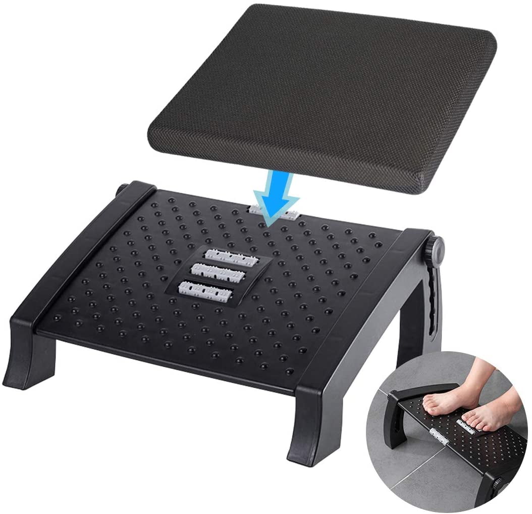Under Desk Footrest Adjustable Height foot Rest for Under Rest at Work