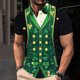 thumbnail image 5 of Camisa Casual Impresa de los Hombres, Top de Solapa de Manga Corta en Tela de Malla Ligera para Uso Al Aire Libre Y Diario, Blusa de Suéter Elegante, 5 of 8