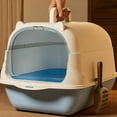 thumbnail image 5 of Moocorvic Cats Litter Box with Lid, Hooded Litter Pan 14x 19.7 x 13.4 Inches(Blue), 5 of 7