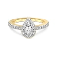 thumbnail image 3 of 5 Carat IGI Certified Pear Shape Lab Grown Diamond Engagement Ring | 14K Yellow Gold | Lumina Halo Eternity Diamond Ring | FG-VS1-VS2 Quality Friendly Diamonds, 3 of 4