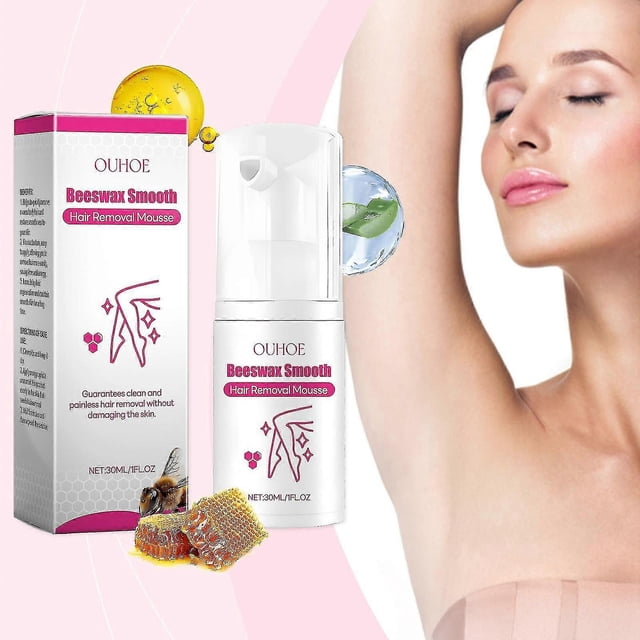 Body Hair Removal Foam, Beeswax Hair Removal Spray, Beeswax Smooth Hair Removal Mousse, Smooth and Moisturising Hair Removal Foam