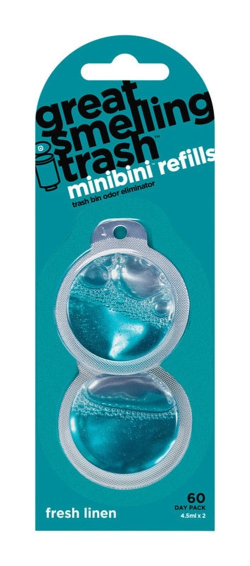 Minibini Trash Can Freshener Refill, Garbage Bin Freshener, 2 Pack