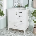 thumbnail image 3 of Euroco 30" White Bathroom Vanity with Sink Combination Set, Bathroom Storage Cabinet with Soft Close Door, 3 Soft Close Drawers and Removable Tray, Solid Wood Frame, 3 of 9
