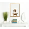 thumbnail image 6 of Kate and Laurel Sylvie Shy Bunny Rabbit Animal Print Portrait Framed Canvas Wall Art by Amy Peterson, 18x24 Natural, 6 of 6