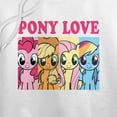 thumbnail image 3 of My Little Pony Valentine's Day Love Women's Cropped Hoodie Pullover Sweatshirt, White, X-Large, 3 of 6