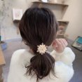 thumbnail image 5 of Dinheiro, banda de goma elástica alta para chica, cola de caballo, cadena, accesorios para el cabello huecos con perlas, 5 of 5